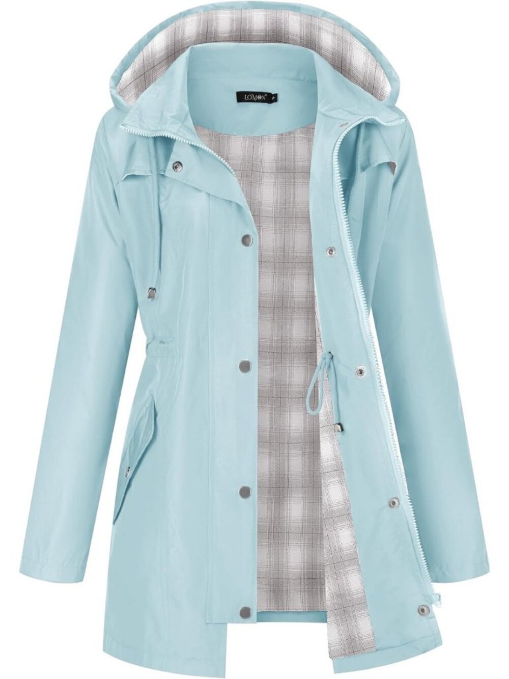 Lightweight Waterproof Hooded Raincoat for Women | Outdoor Hiking Jacket, Lined